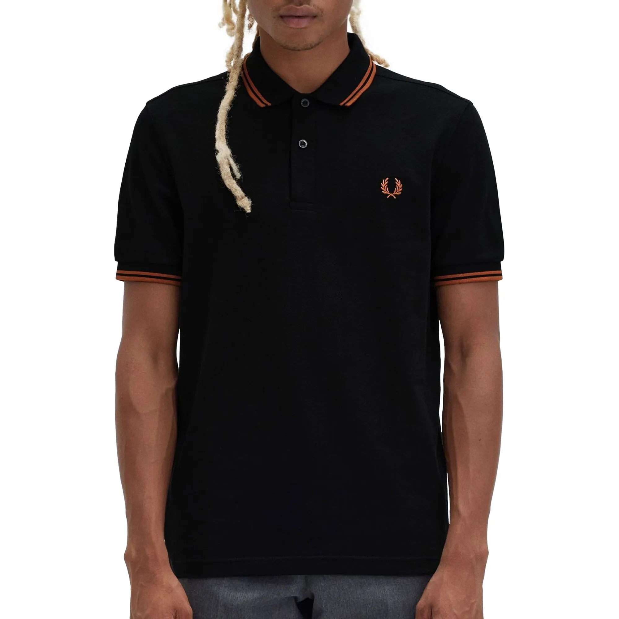 【FRED PERRY】Ls Twin Tipped Polo Shirt Buy Fred Perry Black/White Long Sleevee Twin Tipped Polo Shirt